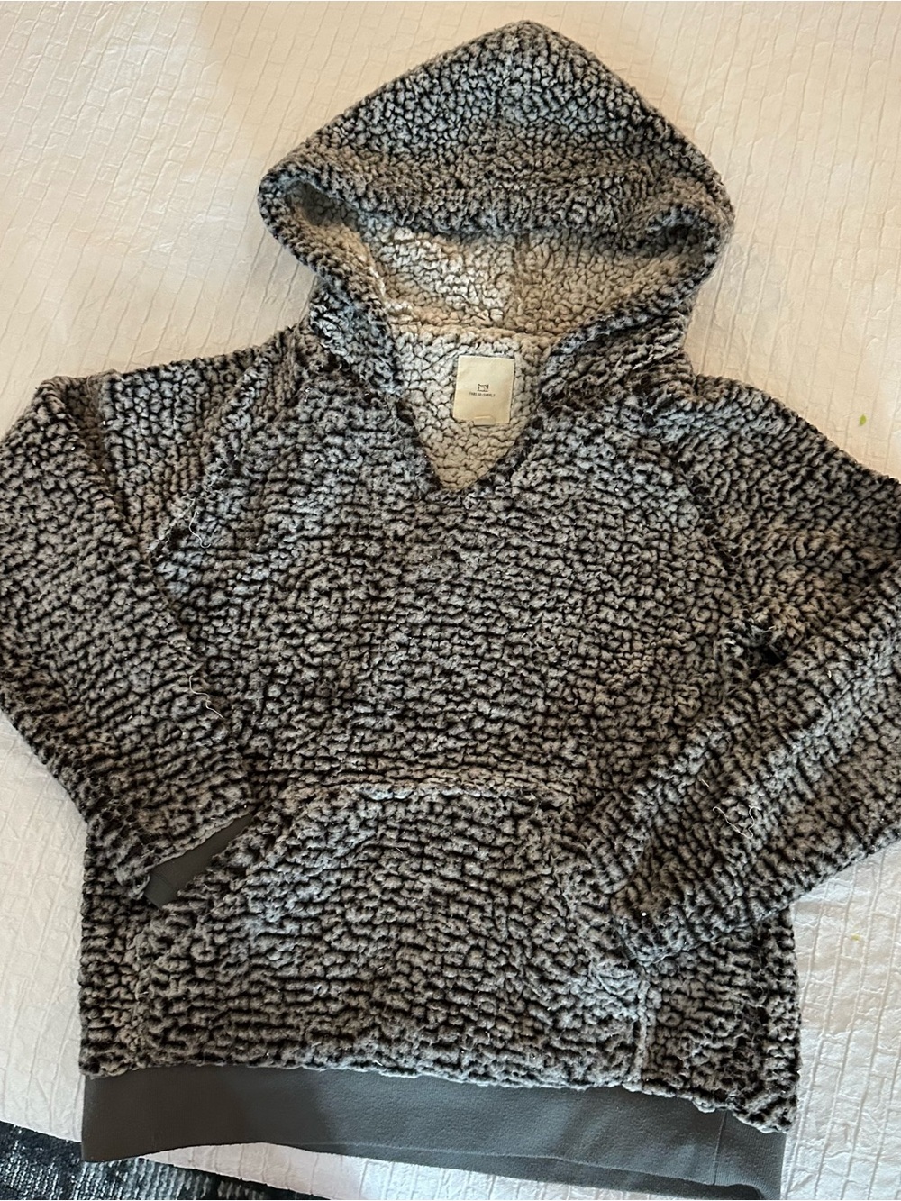 Thread & Supply Plush Sherpa Jacket - Light Gray